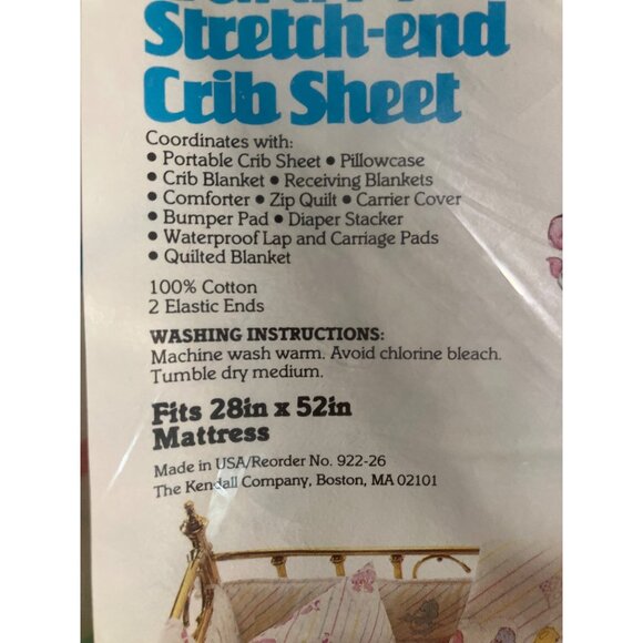 Care Bears Crib Sheet Stretch-End Fits 28x52 Inch Mattress Machine Washable - Picture 2 of 11